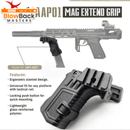 Action Army Magazine Extended Grip for AAP-01 Airsoft Pistols - BlowBack MastersAction ArmyGrip