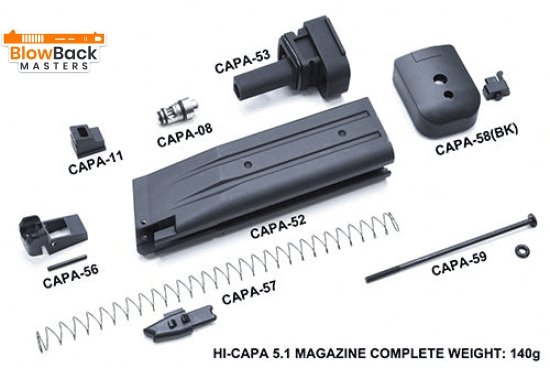 GUARDER Magazine Spring/Follower for MARUI HI-CAPA 5.1 - BlowBack MastersGuarderSpring