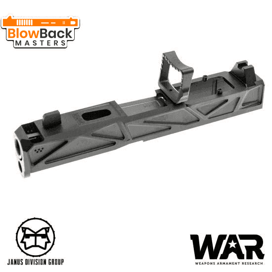 JDG WAR Afterburner RMR Slide Set for UMAREX Glock 19 Gen3 Airsoft Pistol ( Licensed by WAR ) ( Black Slide ) - BlowBack MastersJDGSlide Kit