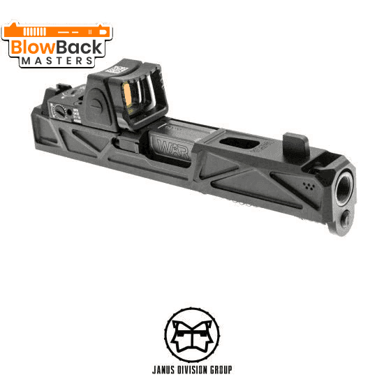 JDG WAR Afterburner RMR Slide Set for UMAREX Glock 19 Gen3 Airsoft Pistol ( Licensed by WAR ) ( Black Slide ) - BlowBack MastersJDGSlide Kit