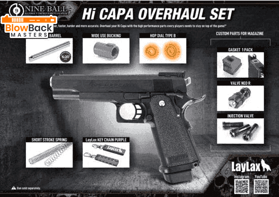 NINEBALL Hi-Capa Over Haul Kit (Best First Upgrade) - BlowBack MastersLaylaxUpgrade Kit