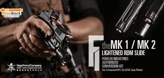 VFC FI MK2 G17 Aluminum RMR Slide & Barrel Set for Umarex / VFC Glock 17 G17 Gen3 GBB Pistol Series ( Licensed by FI ) - BlowBack MastersVFCSlide Kit